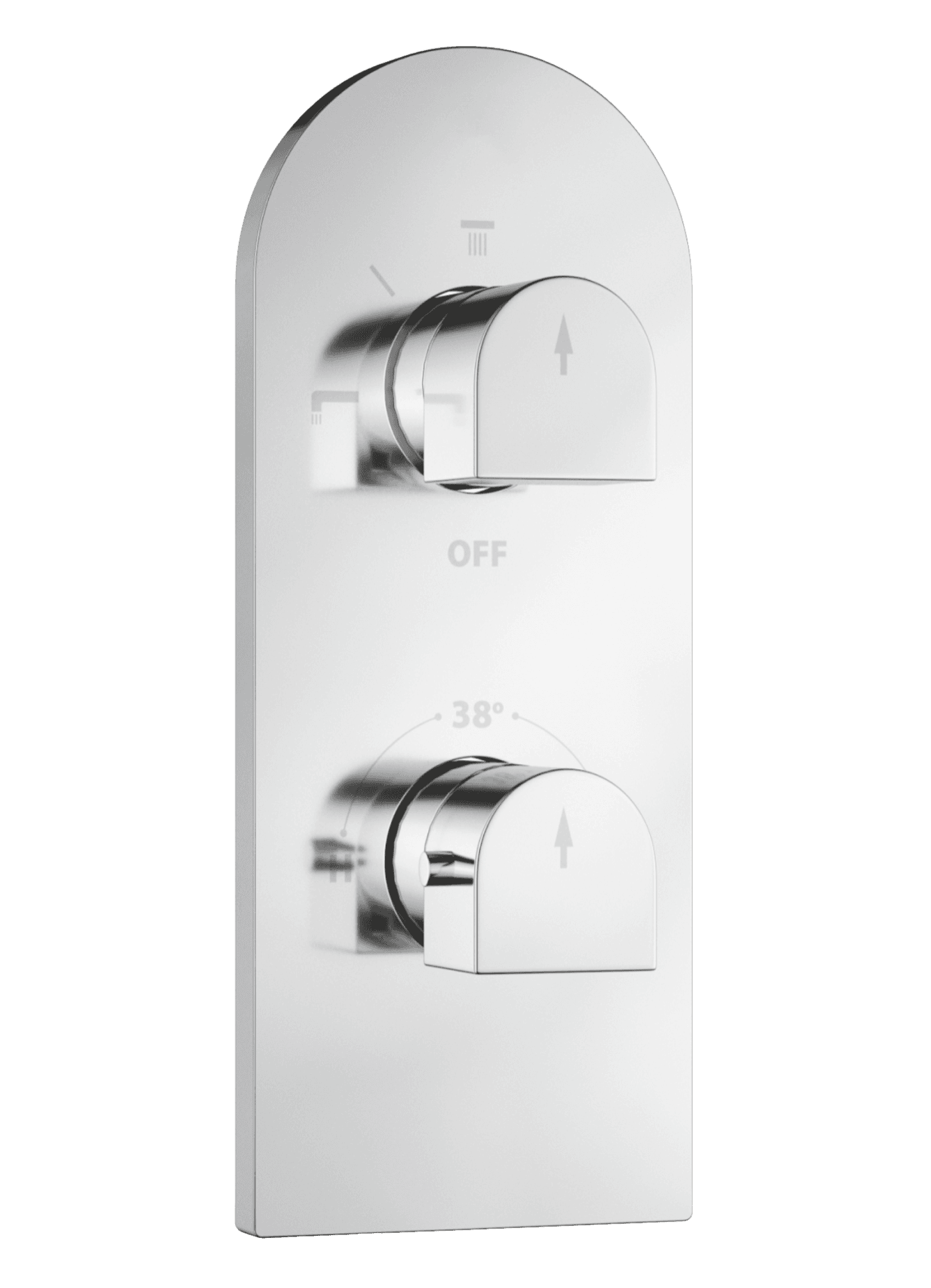 Exposed Part Kit Of Aqua Control Thermostatic Diverter Consisting Of Operating Levers, Wall Flange & Sleeves (Suitable For ALD-9883)