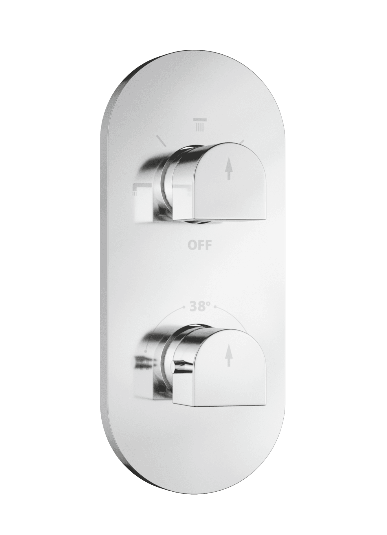 Exposed Part Kit Of Aqua Control Thermostatic Diverter Consisting Of Operating Levers, Wall Flange & Sleeves (Suitable For ALD-9883)