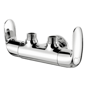 2-Way Angular Stop Cock With Wall Flange