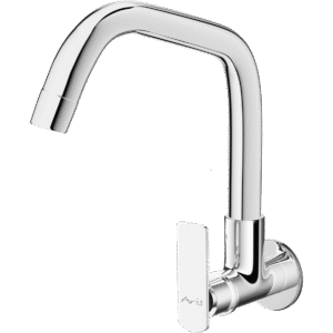Sink Cock With Extended Swinging Spout (Wall Mounted)
