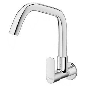 Sink Cock With Extended Swinging Spout (Wall Mounted)