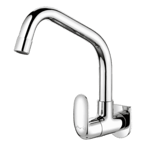 Sink Cock With Extended Swinging Spout (Wall Mounted)