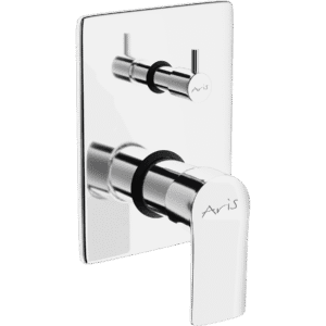 Single Lever Exposed Part Of 35mm Diverter Body Consisting Of Operating Lever, Wall Flange (With Seals) & Button Only (Suitable Item ALD-9081)