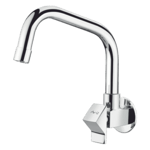 Sink Cock With Extended Swinging Spout (Wall Mounted)