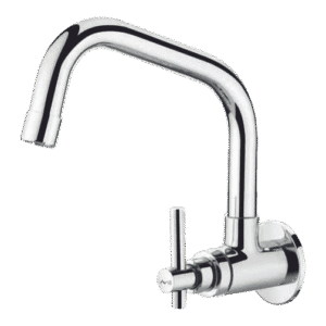 Sink Cock With Extended Swinging Spout (Wall Mounted)