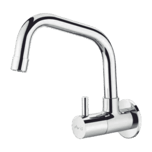 Sink Cock With Extended Swinging Spout (Wall Mounted)