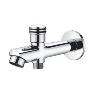 Spout With Button Attachment Of Telephone Shower