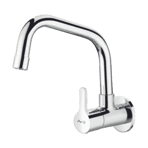 Sink Cock With Extended Swinging Spout (Wall Mounted)