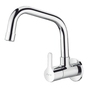 Sink Cock With Extended Swinging Spout (Wall Mounted)