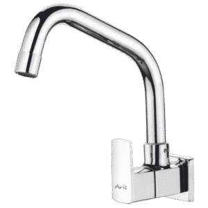 Sink Cock With Extended Swinging Spout (Wall Mounted)
