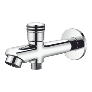 Spout With Button Attachment Of Telephone Shower