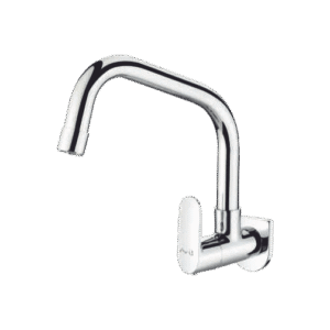 Sink Cock With Extended Swinging Spout (Wall Mounted)