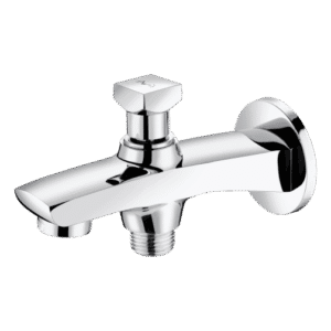 Spout With Button Attachment Of Telephone Shower