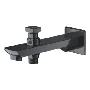 Bath Tub Spout With Button Attachment Of Telephone Shower