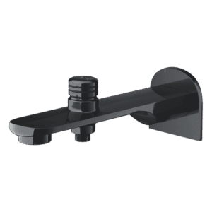 Bath Tub Spout With Button Attachment Of Telephone Shower