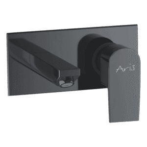 Exposed Part Kit of Single Lever Basin Mixer (Wall Mounted) With Basin Spout, Glassi and Adjustable Wall Flange (Suitable For ALDPVD-9873)