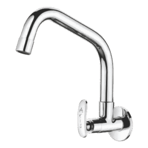 Sink Cock With Extended Swinging Spout (Wall Mounted)
