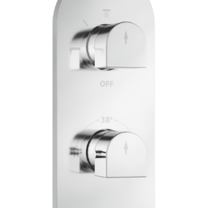 Exposed Part Kit Of Aqua Control Thermostatic Diverter Consisting of Operating Levers, Wall Flange & Sleeves